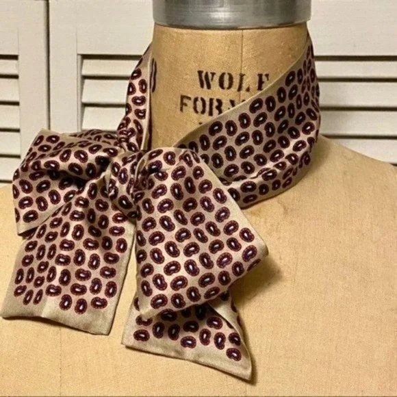 Vintage‎ Liz Claiborne silk paisley tie scarf - Picture 2 of 11